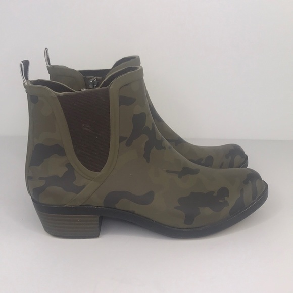 Lucky Brand Shoes - Lucky Brand Green Camo Basel Rain Ankle Bootie 8